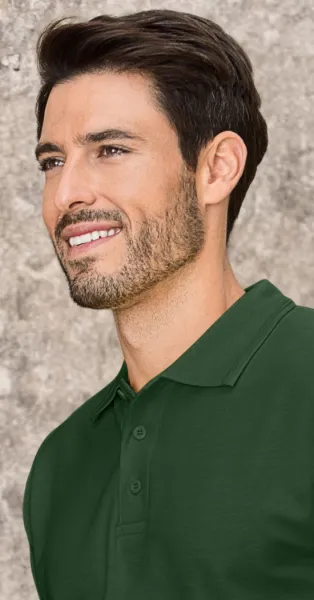 Męska luźna koszulka polo - Zapięcie na 3 guziki