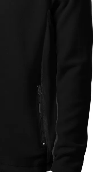 Męska kontrastowa kurtka polarowa - Ciemne kontrastujące detale