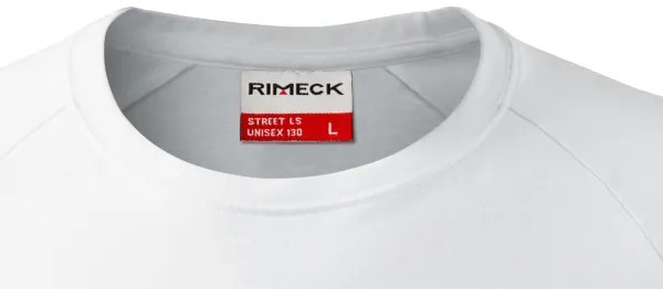 Męska koszulka kontrastowa z długim rękawem - Klasyczny okrągły dekolt