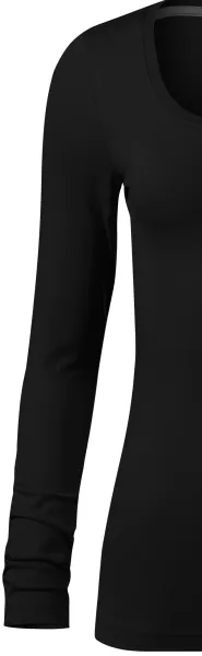 Koszulka damska z długim rękawem i głębszym dekoltem - Klasyczne długie rękawy