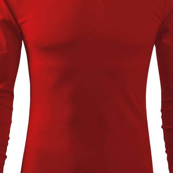 Męska koszulka z długim rękawem - Lekko dopasowany krój