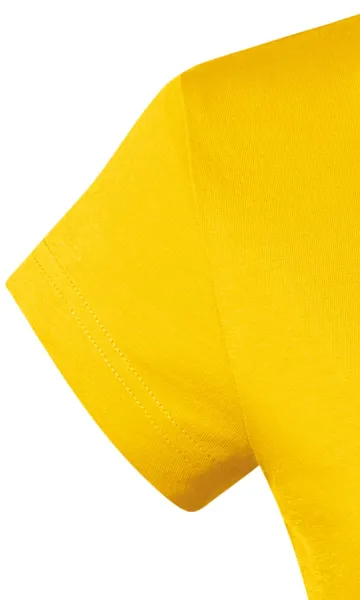 T-shirt damski slim fit z dekoltem w szpic - Bardzo krótkie rękawy