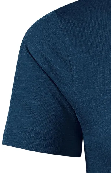 T-shirt męski, teksturowana bawełna organiczna - Klasyczne krótkie rękawy