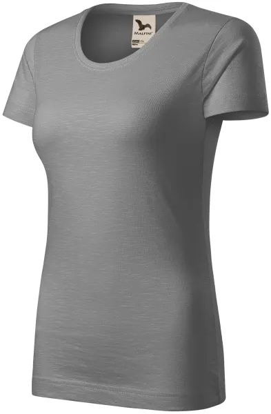 T-shirt damski, teksturowana bawełna organiczna - Damska koszulka na co dzień