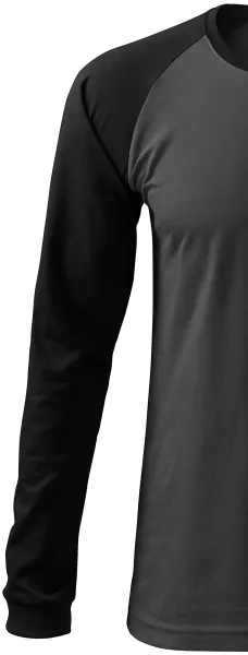 Męska koszulka kontrastowa z długim rękawem - Długie rękawy typu raglan