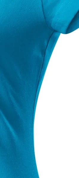 T-shirt damski slim fit z okrągłym dekoltem - Krój z bocznymi szwami