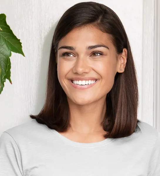 T-shirt damski, teksturowana bawełna organiczna - Klasyczny okrągły dekolt