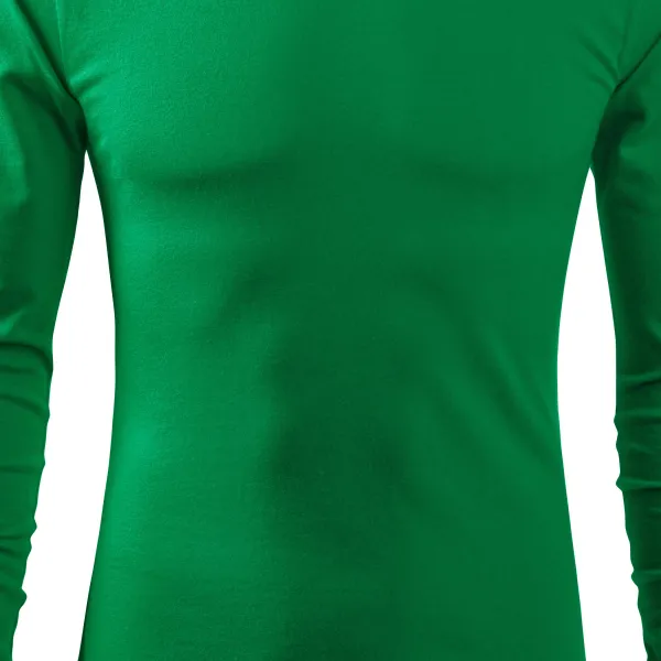 Męska koszulka z długim rękawem - Lekko dopasowany krój