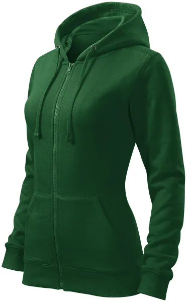 Bluza damska z kapturem - Bluza damska z zamkiem i kapturem
