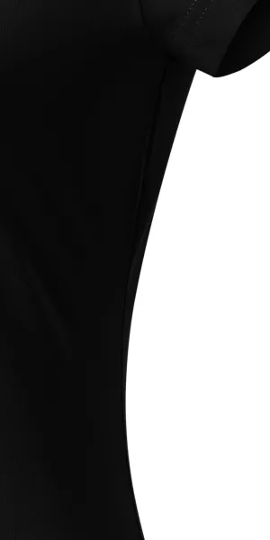 T-shirt damski slim fit z dekoltem w szpic - Krój z bocznymi szwami