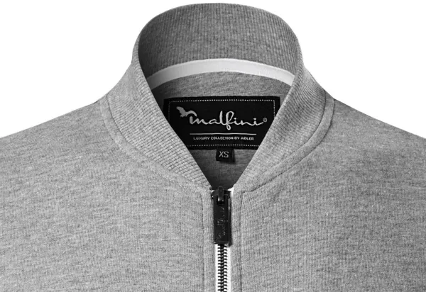 Bluza damska z ukrytymi kieszeniami - Kołnierz typu bomber