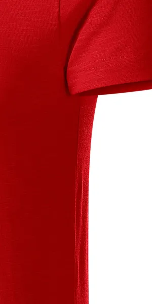 T-shirt męski, teksturowana bawełna organiczna - Krój z bocznymi szwami