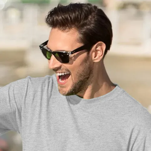 Klasyczna koszulka męska - Klasyczny okrągły dekolt