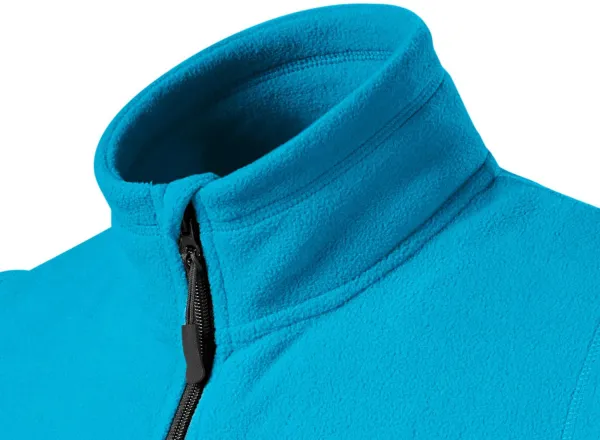 Kontrastowa kamizelka z polaru - Podwyższony kołnierz chroniący szyję przed zimnem