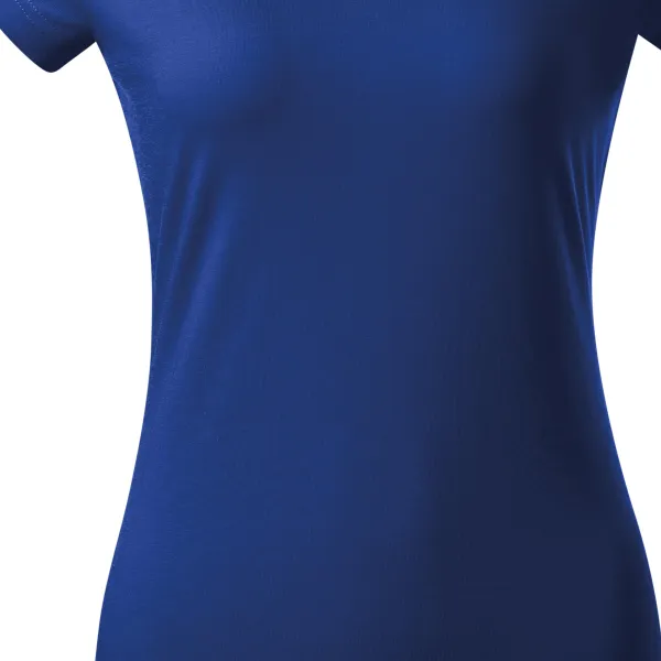 T-shirt damski slim fit z dekoltem w szpic - Łagodnie zwężane cięcie