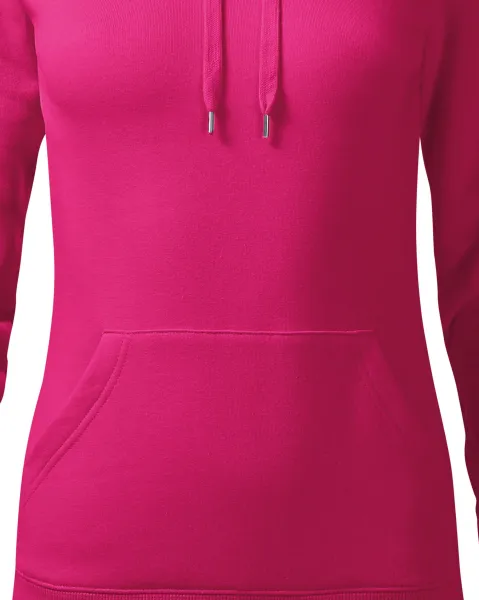 Damska bluza z kapturem bez zamka - Zwężany krój z bocznymi szwami