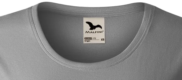 T-shirt damski z bawełny organicznej - Klasyczny okrągły dekolt