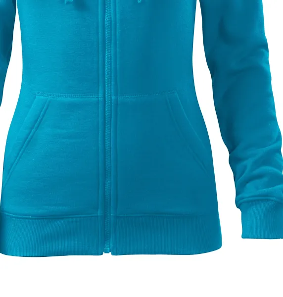 Bluza damska z kapturem - Zwężany krój z bocznymi szwami