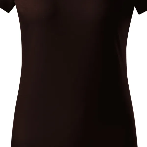 Prosta koszulka damska - Łagodnie zwężane cięcie