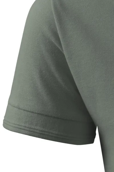 Męska luźna koszulka polo - Klasyczne krótkie rękawy