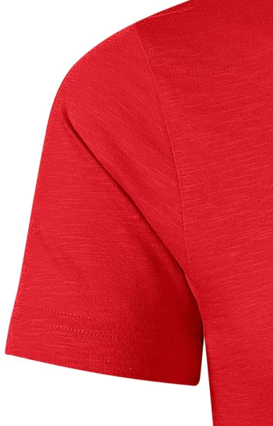 T-shirt męski, teksturowana bawełna organiczna - Klasyczne krótkie rękawy