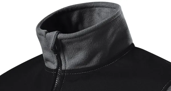 Ciepła kurtka polarowa unisex - Podwyższony kołnierz chroniący szyję przed zimnem