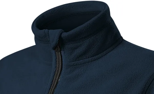 Kontrastowa kurtka z polaru dla dzieci - Podwyższony kołnierz chroniący szyję przed zimnem