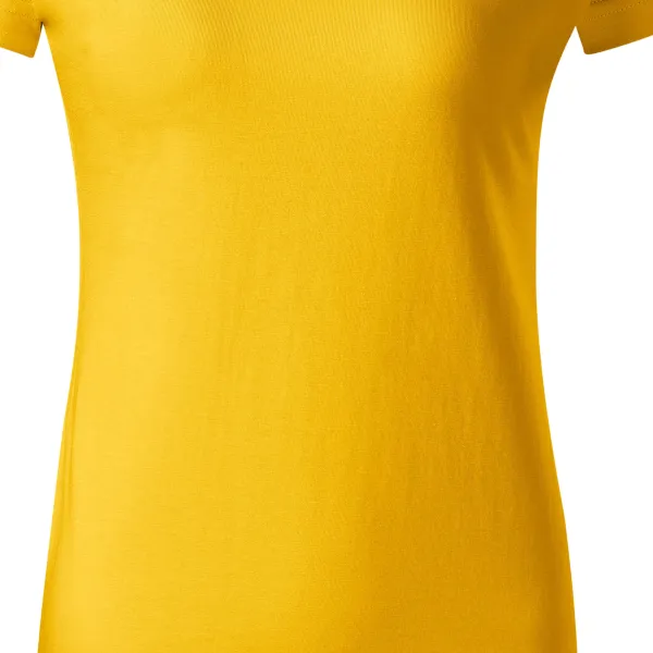 Prosta koszulka damska - Łagodnie zwężane cięcie