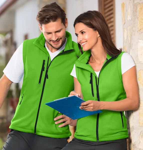 Kontrastowa kamizelka z polaru - Kamizelka polarowa unisex - dla kobiet i mężczyzn