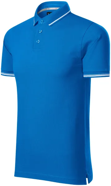 Męska koszulka polo z kontrastowymi detalami - Elegancka męska koszulka polo na co dzień