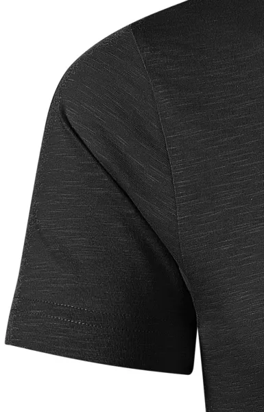 T-shirt męski, teksturowana bawełna organiczna - Klasyczne krótkie rękawy