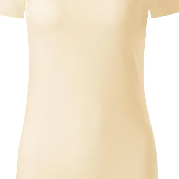 T-shirt damski z bawełny organicznej - Łagodnie zwężane cięcie
