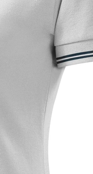 Kontrastowa koszulka polo damska - Krój z bocznymi szwami