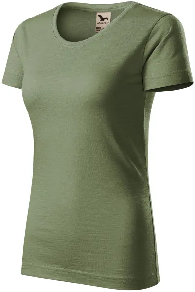T-shirt damski, teksturowana bawełna organiczna - Damska koszulka na co dzień