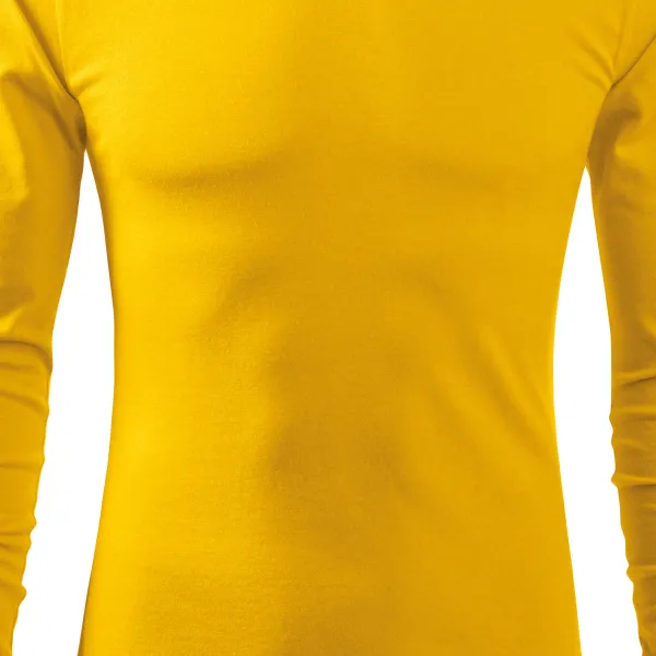 Męska koszulka z długim rękawem - Lekko dopasowany krój