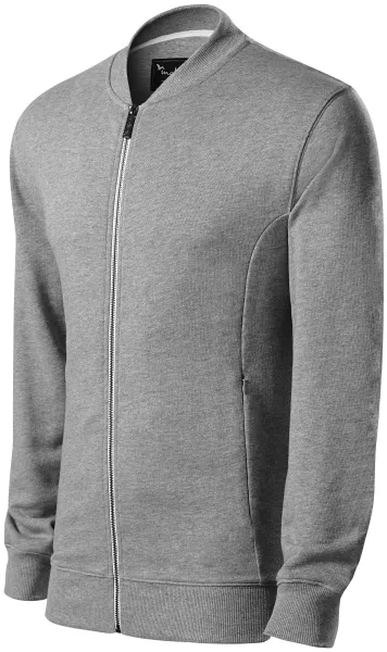 Bluza męska z ukrytymi kieszeniami - Bluza męska z zamkiem błyskawicznym i bez kaptura