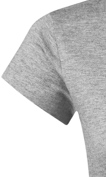 T-shirt damski slim fit z okrągłym dekoltem - Krótkie rękawy