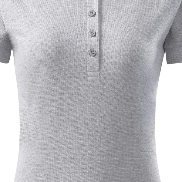 Damska elegancka koszulka polo - Łagodnie zwężane cięcie