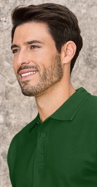 Męska luźna koszulka polo - Zapięcie na 3 guziki