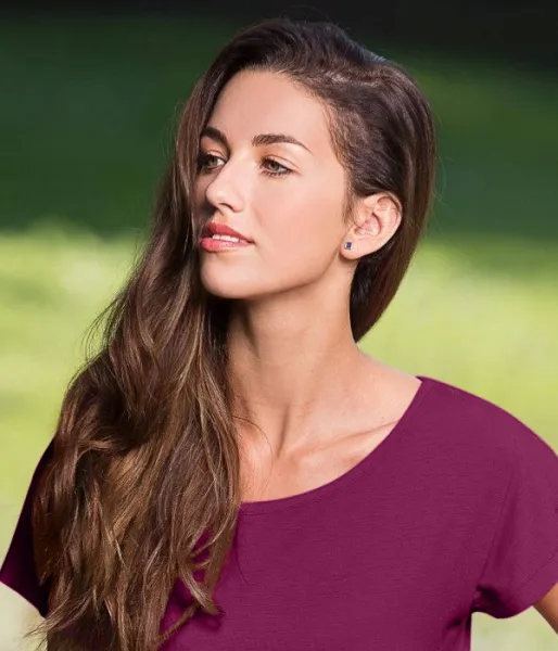 Długa koszulka/sukienka damska - Głębszy okrągły dekolt