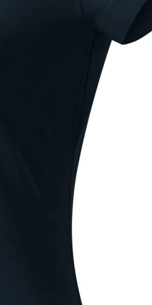 T-shirt damski slim fit z dekoltem w szpic - Krój z bocznymi szwami