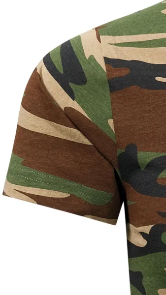 Koszulka w kamuflażu - Klasyczne krótkie rękawy