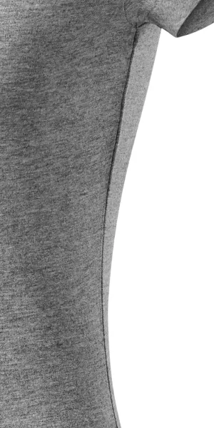 T-shirt damski slim fit z dekoltem w szpic - Krój z bocznymi szwami