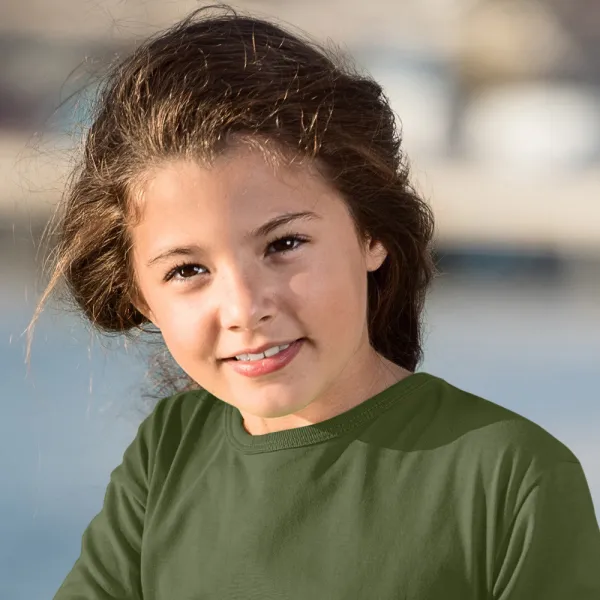 Koszulka dziecięca z długim rękawem - Klasyczny okrągły dekolt