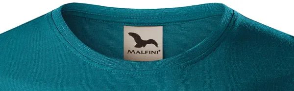 T-shirt męski, teksturowana bawełna organiczna - Klasyczny okrągły dekolt