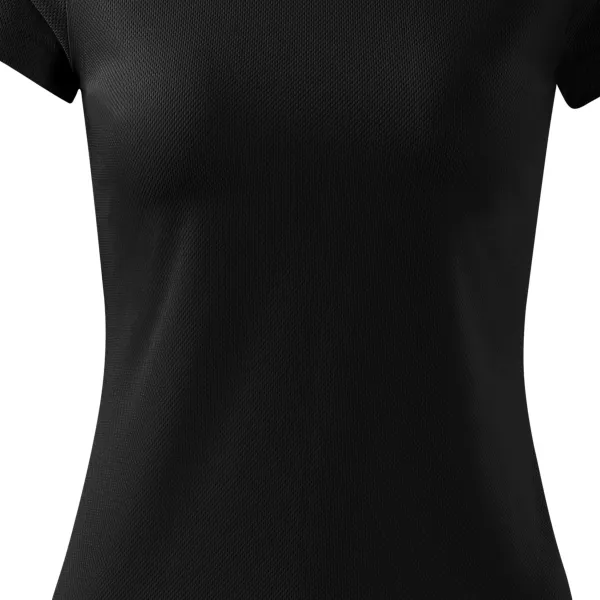 Damska koszulka sportowa - Delikatnie zwężane cięcie