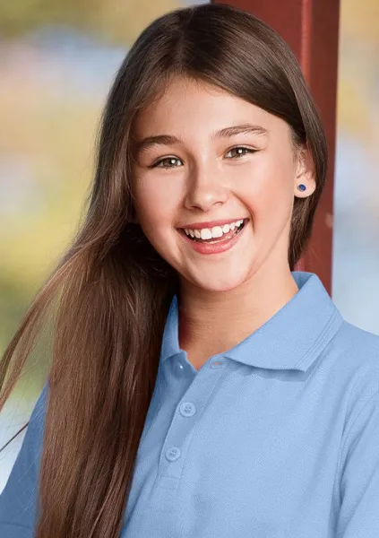 Koszulka polo dla dzieci - Zapięcie na 3 guziki