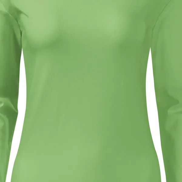 Damska dopasowana koszulka z długim rękawem - Łagodnie zwężane cięcie