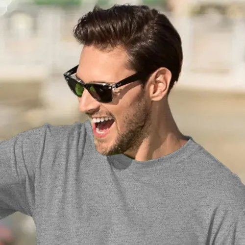 Klasyczna koszulka męska - Klasyczny okrągły dekolt