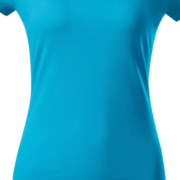 T-shirt damski slim fit z okrągłym dekoltem - Łagodnie zwężane cięcie